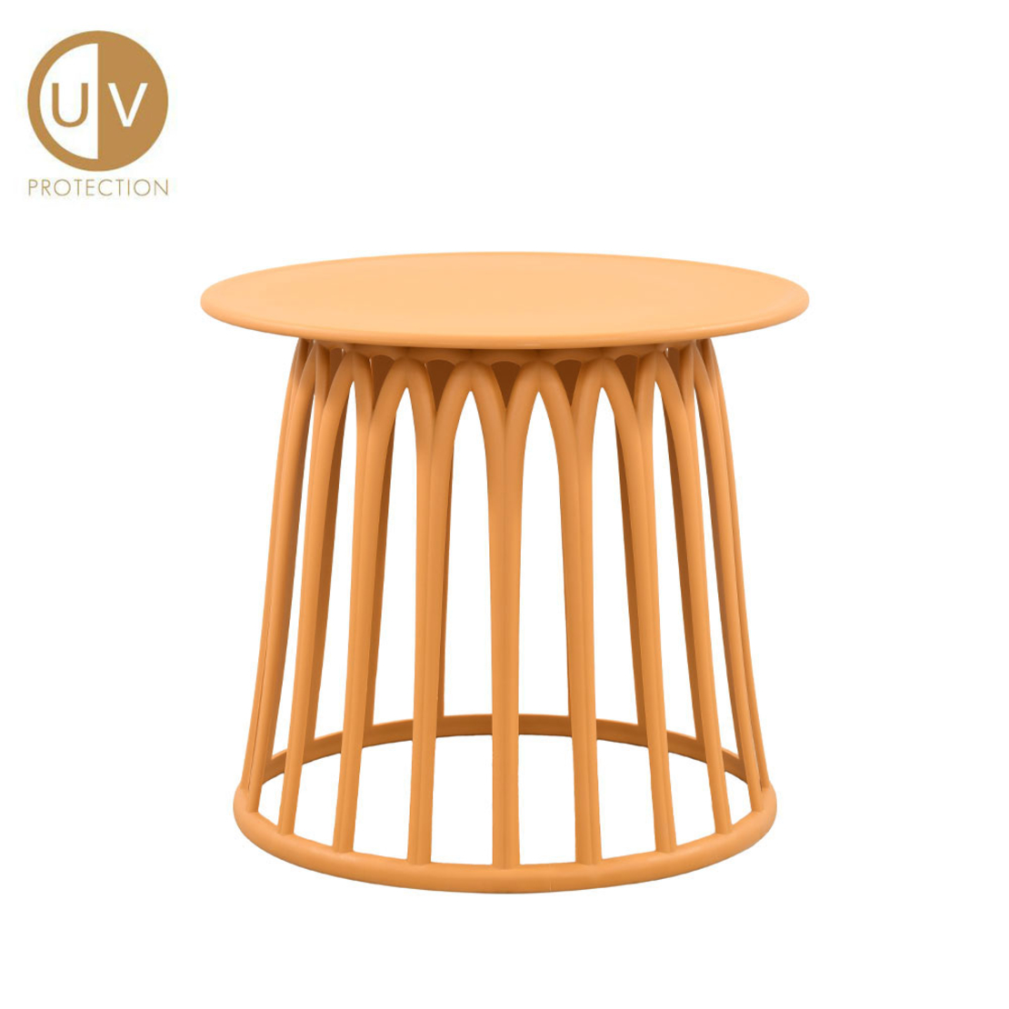BASKET COFFEE TABLE PP MUSTARD 49.5x49.5x44 PRC