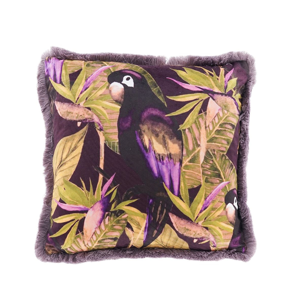 PAPAGALO DECOR CUSHION VELVET MULTICOLOR 45x45cm P