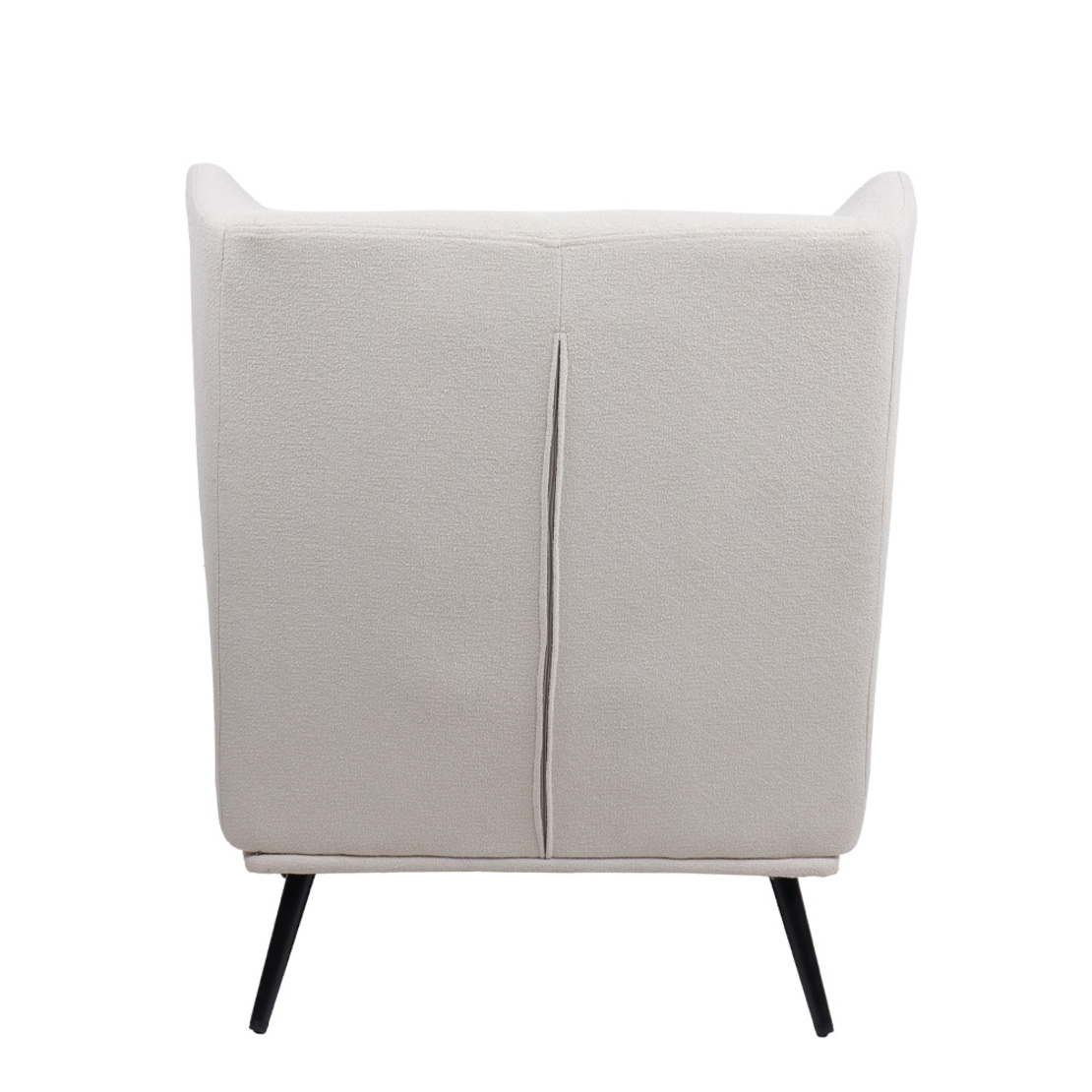 MONACO ARMCHAIR FABRIC BEIGE WOOD RUBBERWOOD BLACK