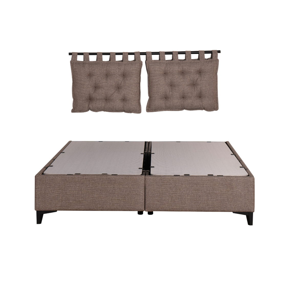 HANG HEADBOARD PILLOW SET 2PCS FABRIC GREY BROWN T