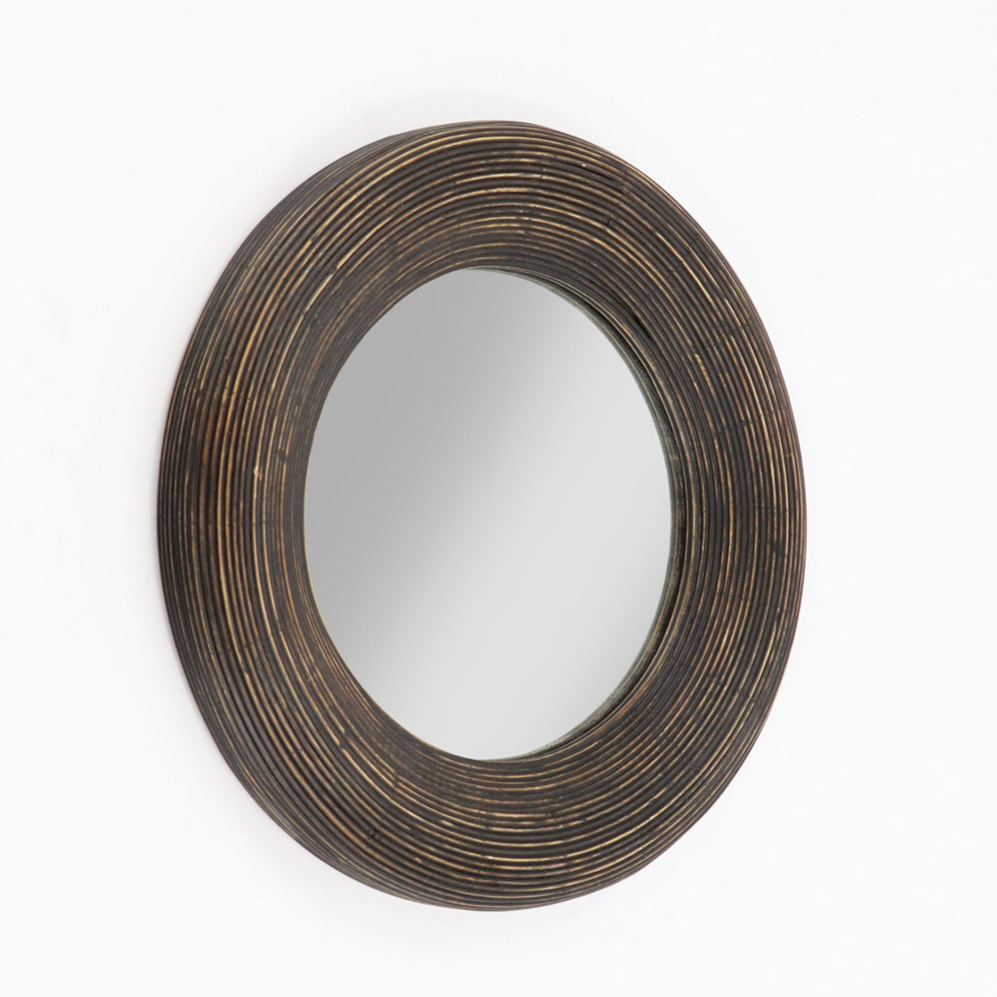 UP & DOWN MIRROR WALL BAMBOO BLACK ANTIQUE 77x6xH7