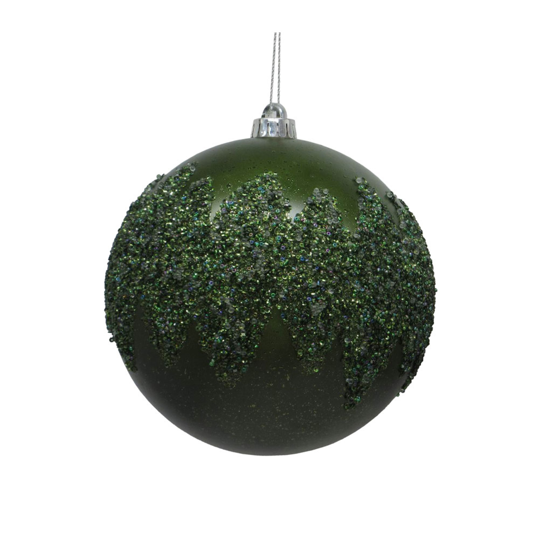 XMAS JINGLE PENDANT BALL PLASTIC GREEN 20x20xH20 P