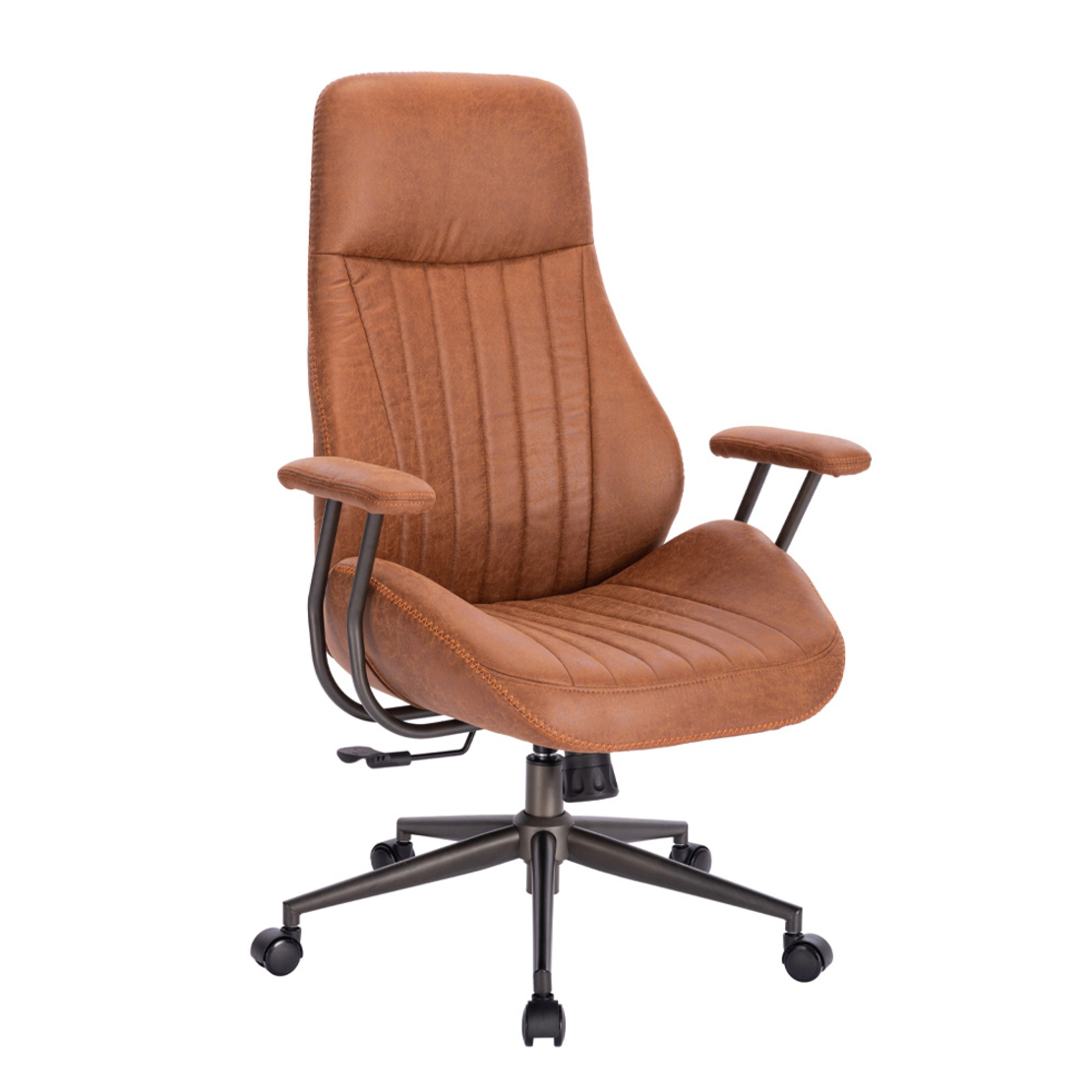 CLASS CHAIR DESK FABRIC CAMEL METAL GUNMETAL 71x64