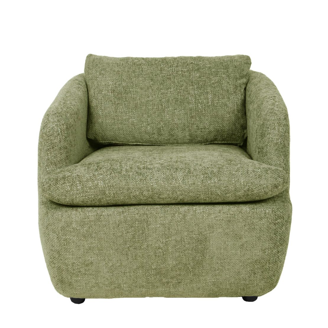 SQUARE ARMCHAIR FABRIC LIME PRC