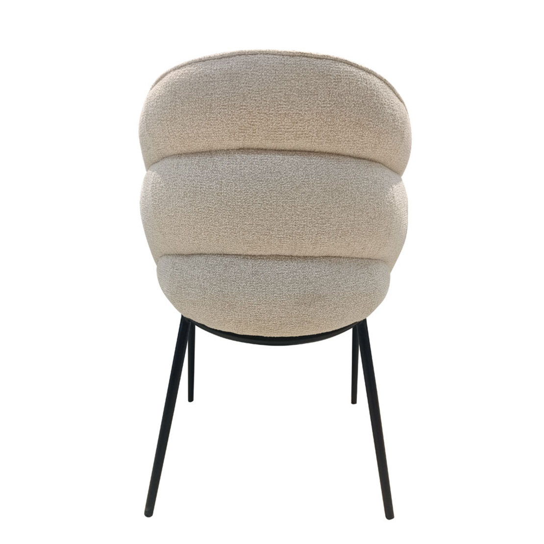 CARMEN CHAIR ARMCHAIR FABRIC CREAM METAL BLACK MATTE E1 PRC