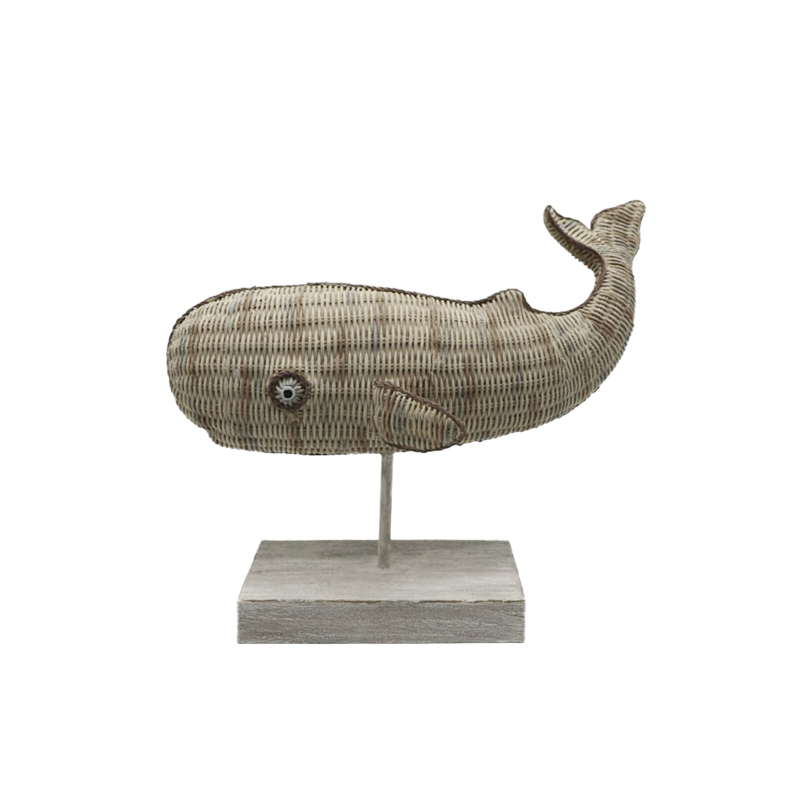 JE VEUX DECO WHALE POLYRESIN BROWN 26x12,5xH21cm P