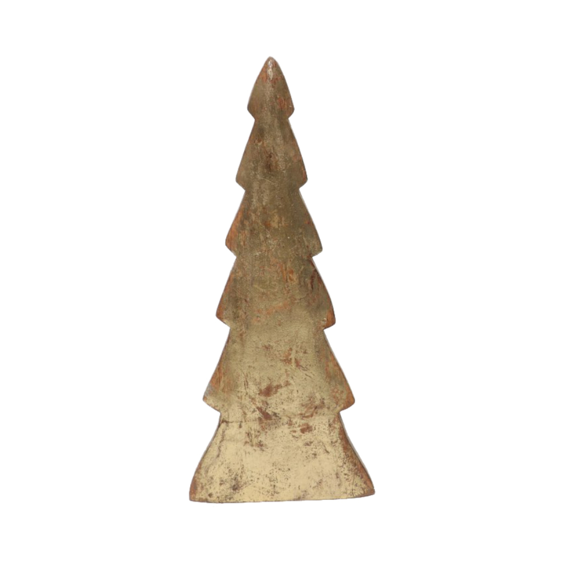 XMAS ADVENT TREE WOOD MANGO GOLD 17x3xH40cm IN