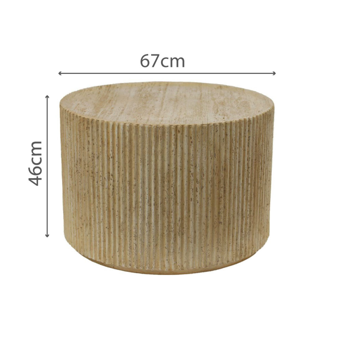 KION COFFEE TABLE MAGNESIUM OXIDE MgO BEIGE 67x67x
