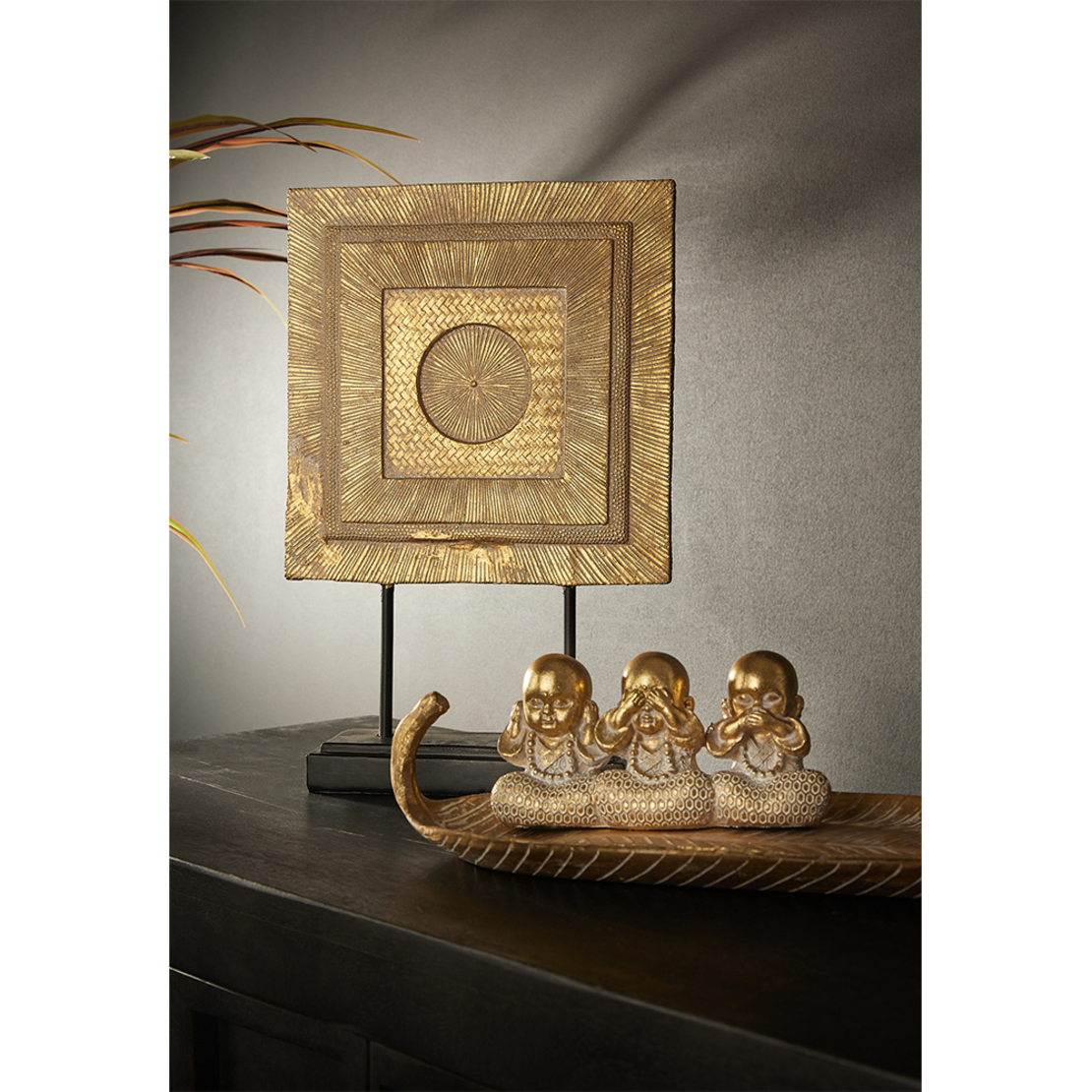 MAHATMA DECO POLYRESIN GOLD 43,5x16xH11cm PRC