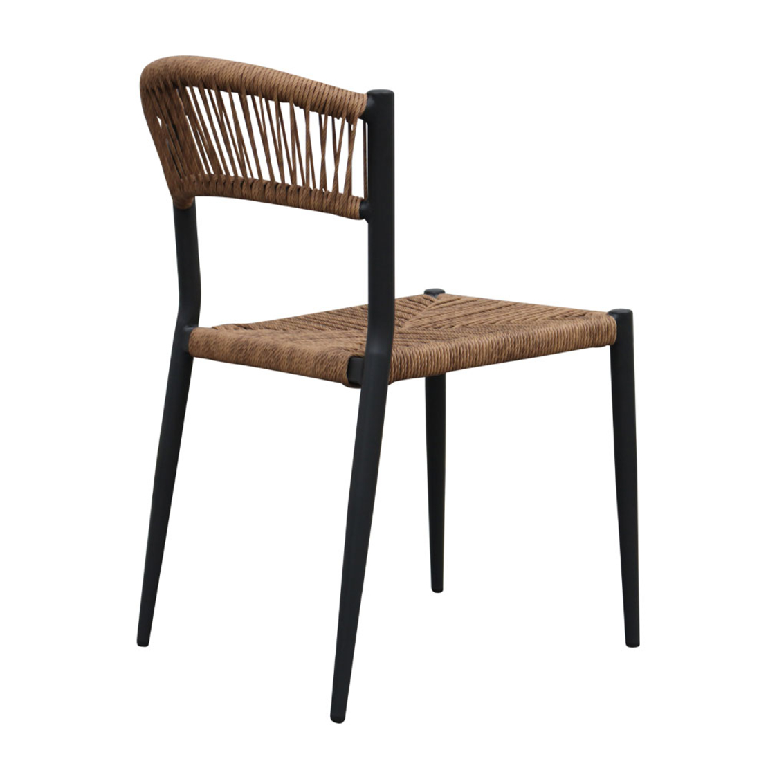 CARLA CHAIR ALUMINIUM BLACK WALNUT 46x61xH78cm PRC