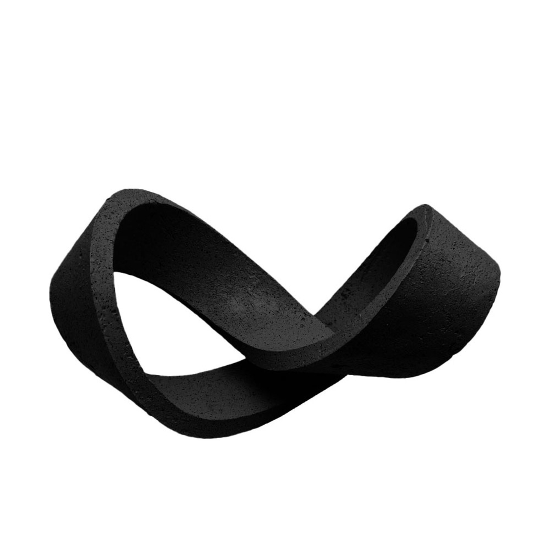 LACING DECO KNOT POLYRESIN BLACK 29,5x16,7xH17,2cm