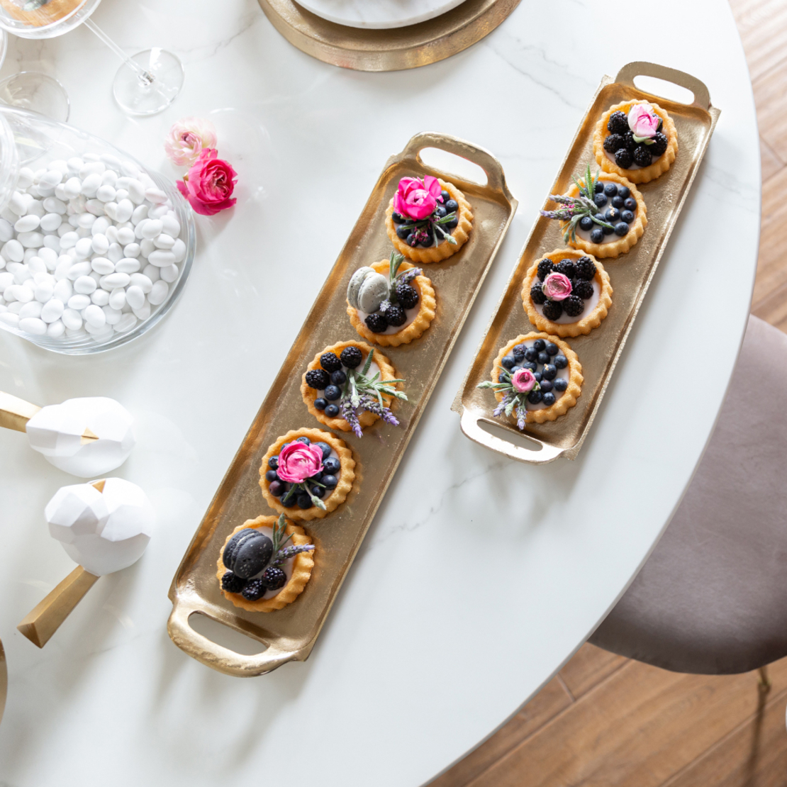 ADORO TRAY ALUMINIUM GOLD 61x16xH4cm IN