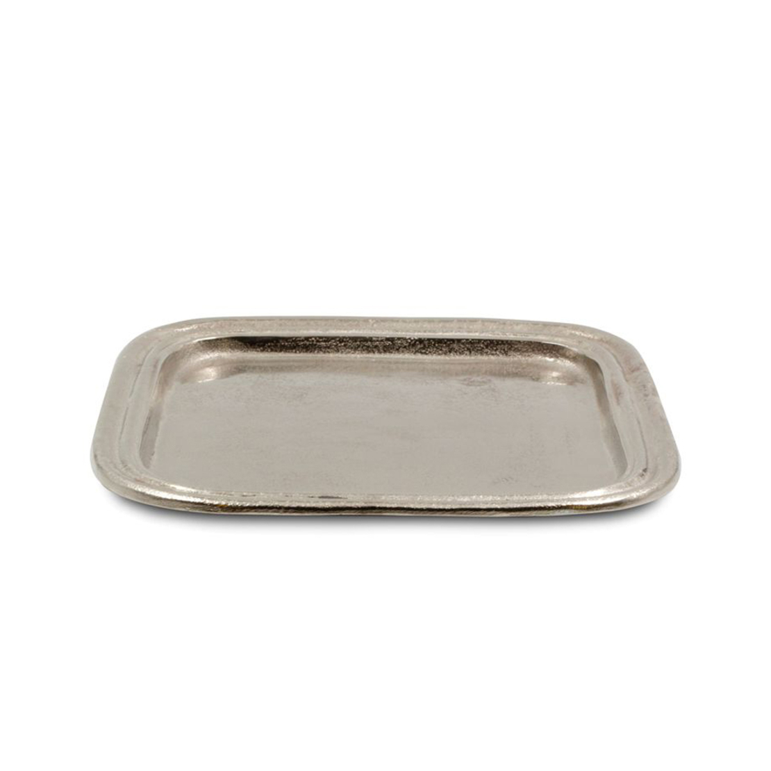 RIM TRAY ALUMINIUM SILVER 33x33xH2cm IN