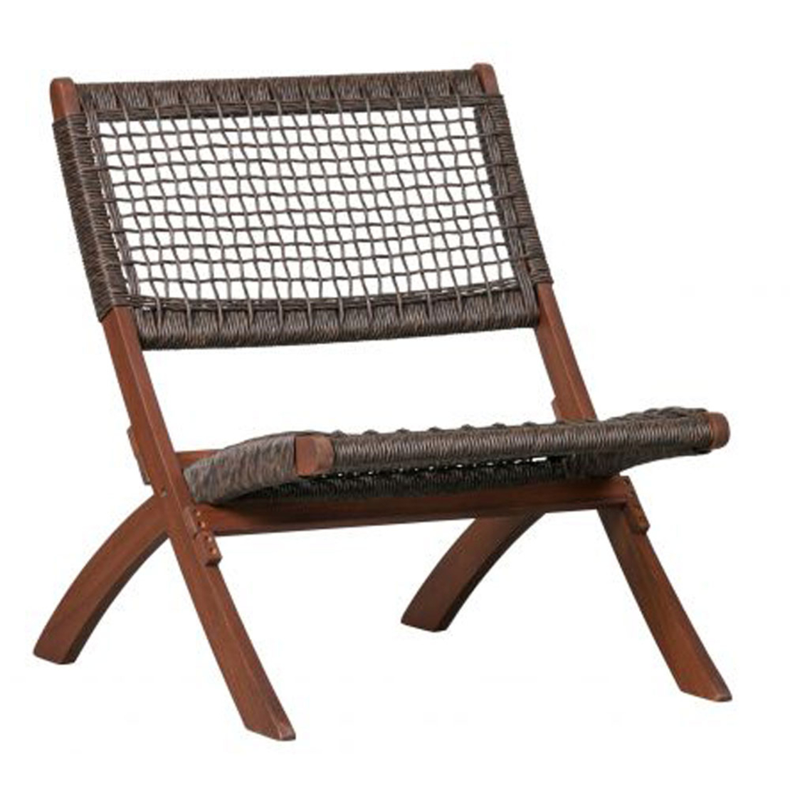 MESH CHAIR FOLDING HIGH DENSITY POLYETHYLENE BROWN ANTIQUE WALNUT 78x60xH72,5cm VN