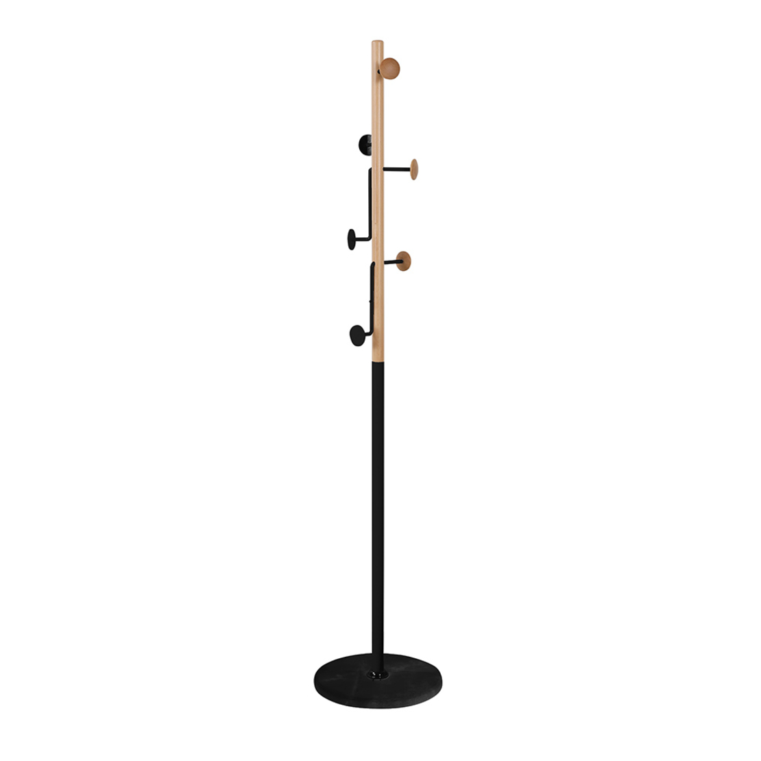 TREE COATRACK WOOD ΒΕΕCH NATURAL METAL BLACK E1 PRC