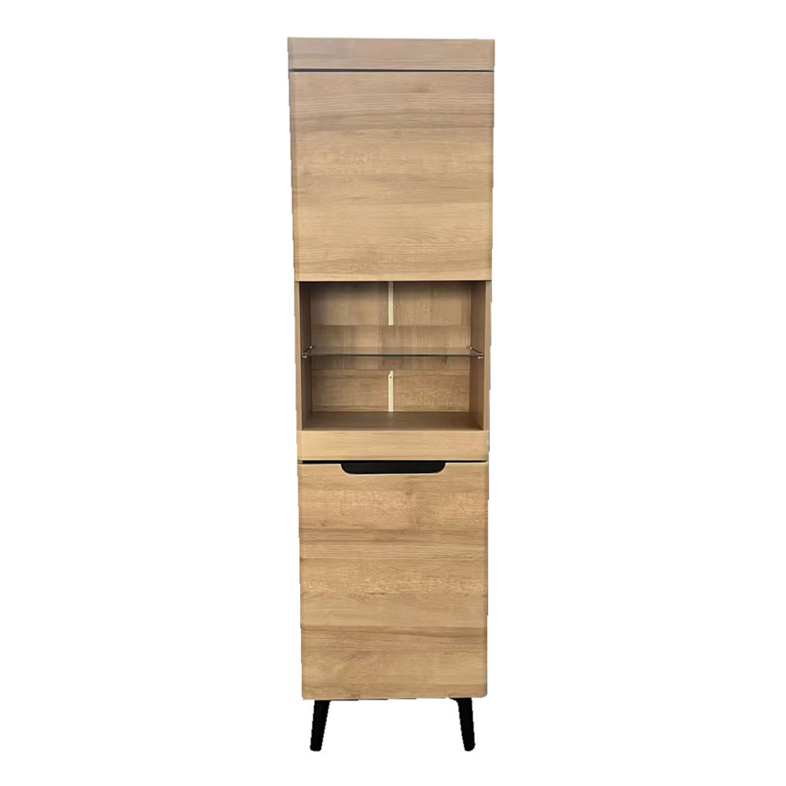 GRIF CABINET CHIPBOARD WITH MELAMINE NATURAL BLACK 53x40xH197cm E1 PRC