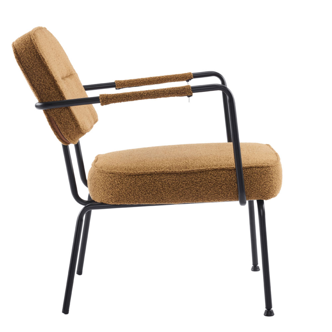 PRISLEY ARMCHAIR FABRIC MUSTARD METAL BLACK PRC