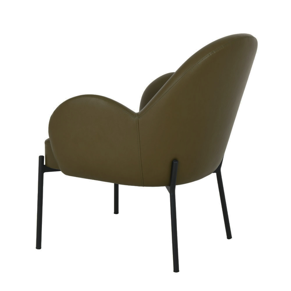 SCOTCH ARMCHAIR FABRIC GREEN OLIVE GREEN METAL BLACK E1 PRC