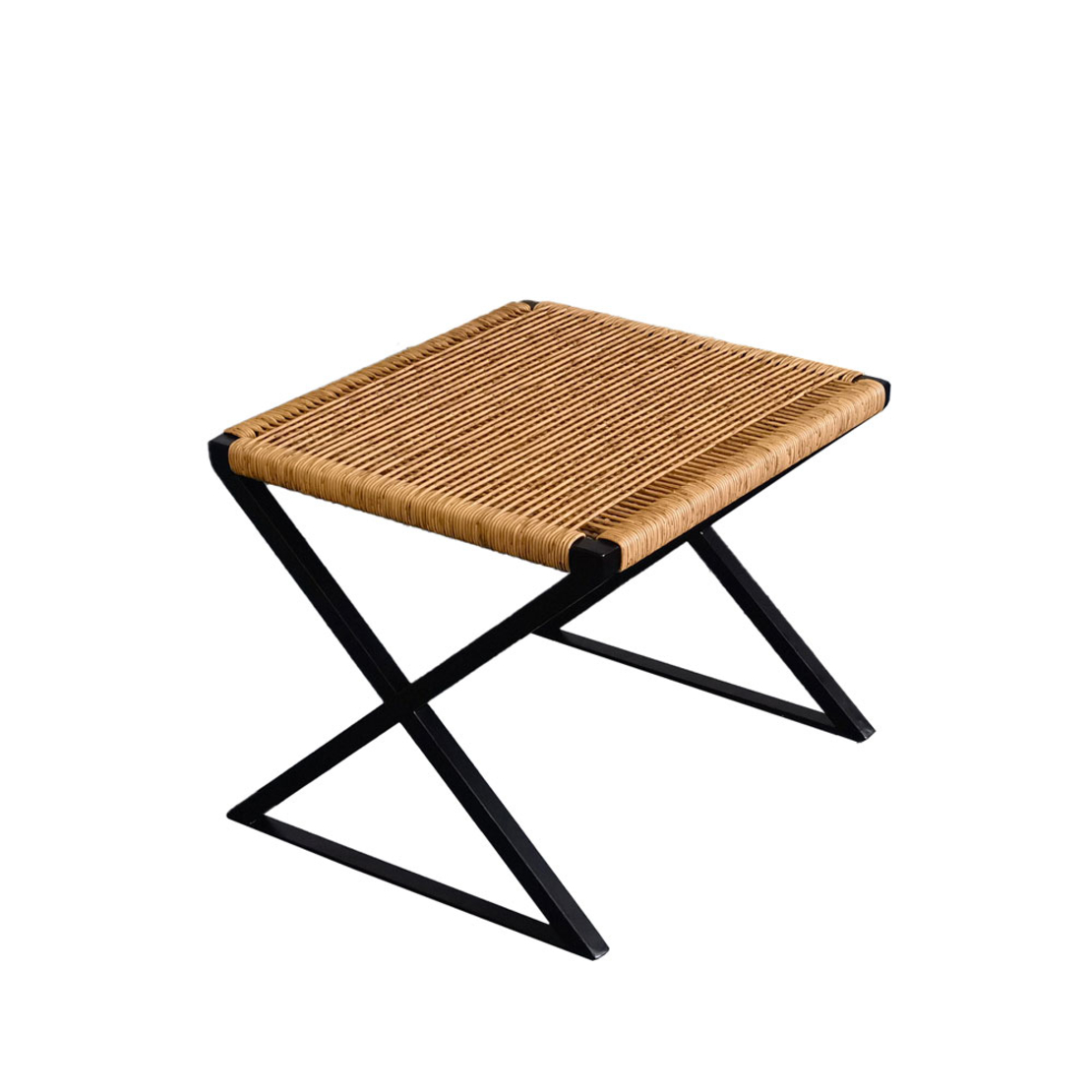 ATLAS LUGGAGE RACK PE RATTAN NATURAL METAL PRC