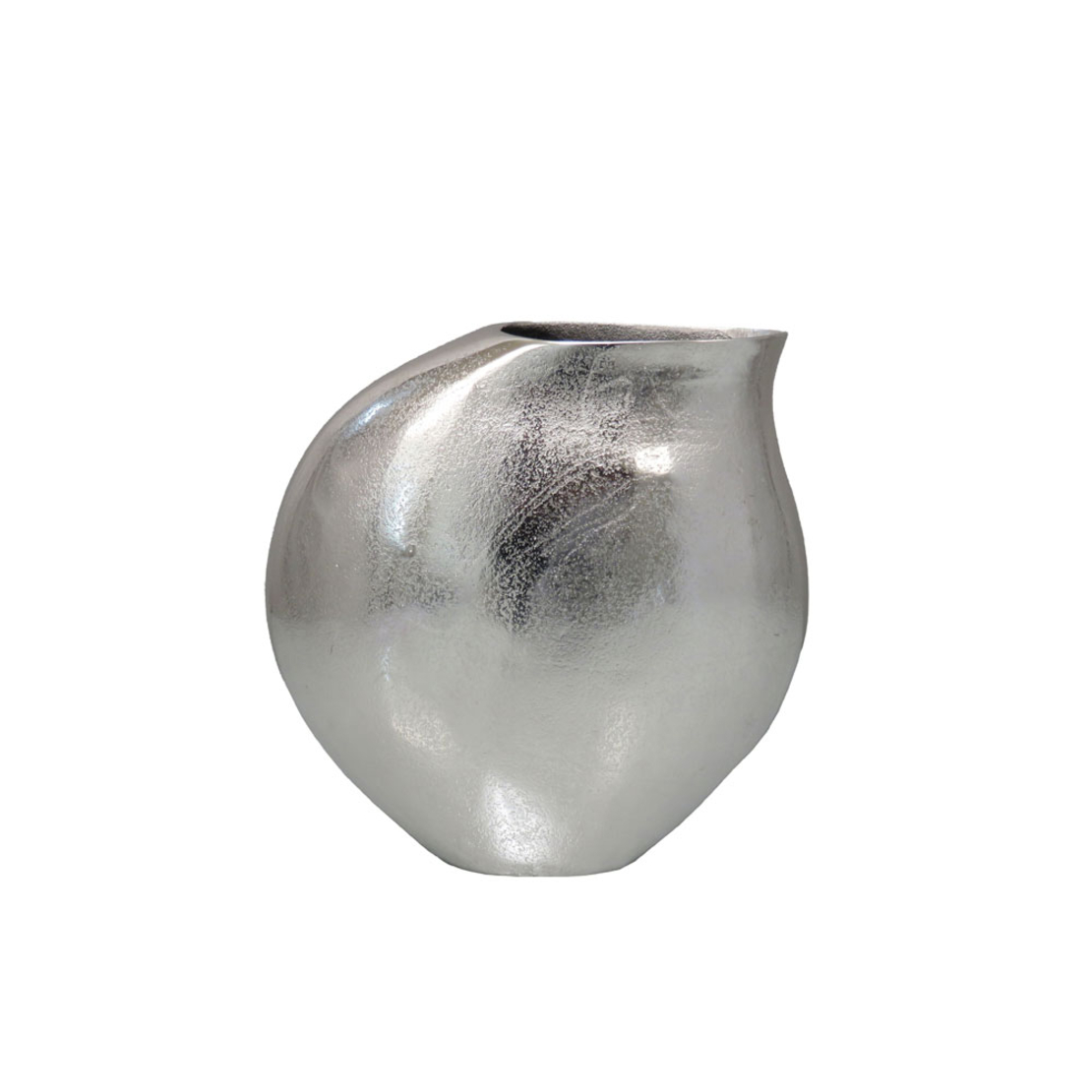 BRONTIE VASE 30x13x29 ALUMINIUM SILVER