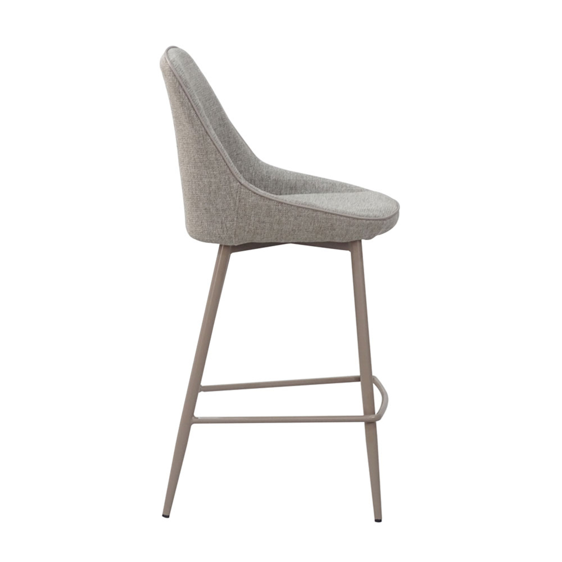CALIPER STOOL BAR FABRIC BROWN CAPPUCCINO METAL CA