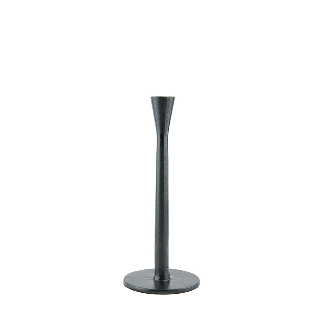 LYSE CANDLE HOLDER ALUMINIUM BLACK D10xH25cm IN