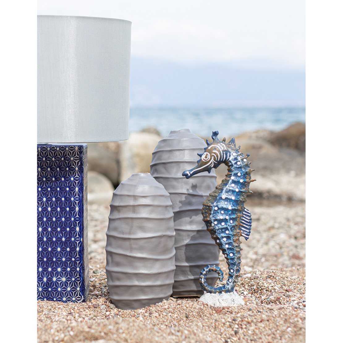 CEMENTO VASE CERAMIC GREY D13xH26cm PRC
