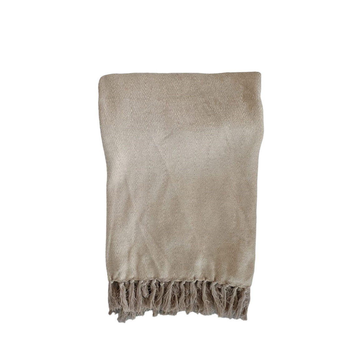 BELUD DECORATIVE THROW 180x240 FABRIC BEIGE