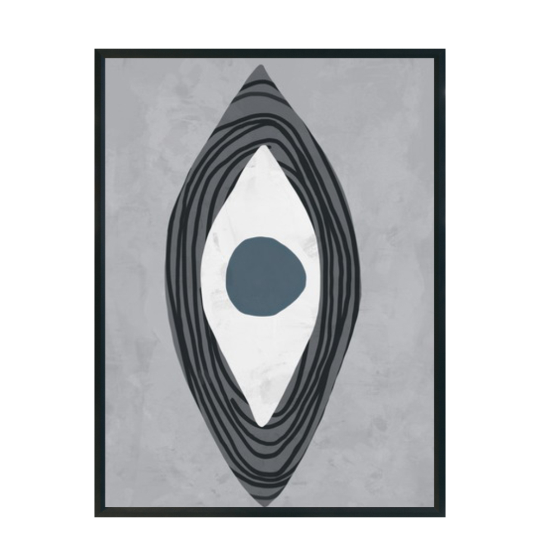 OEIL PAINTING CANVAS GREY BLACK WOOD FRAME BLACK 6