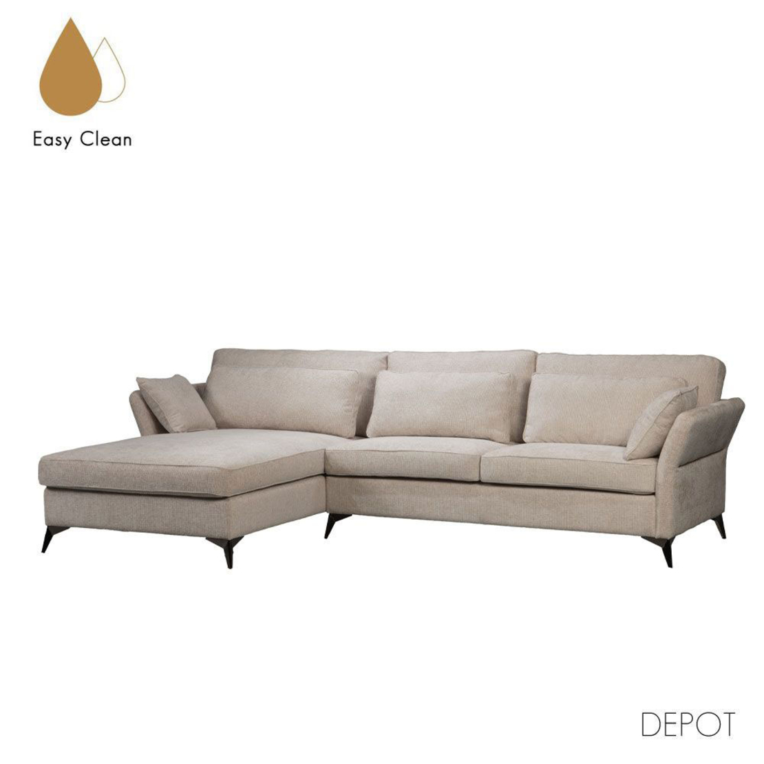 PARFAIT SOFA CORNER LEFT EASY CLEAN FABRIC BEIGE E1 EU
