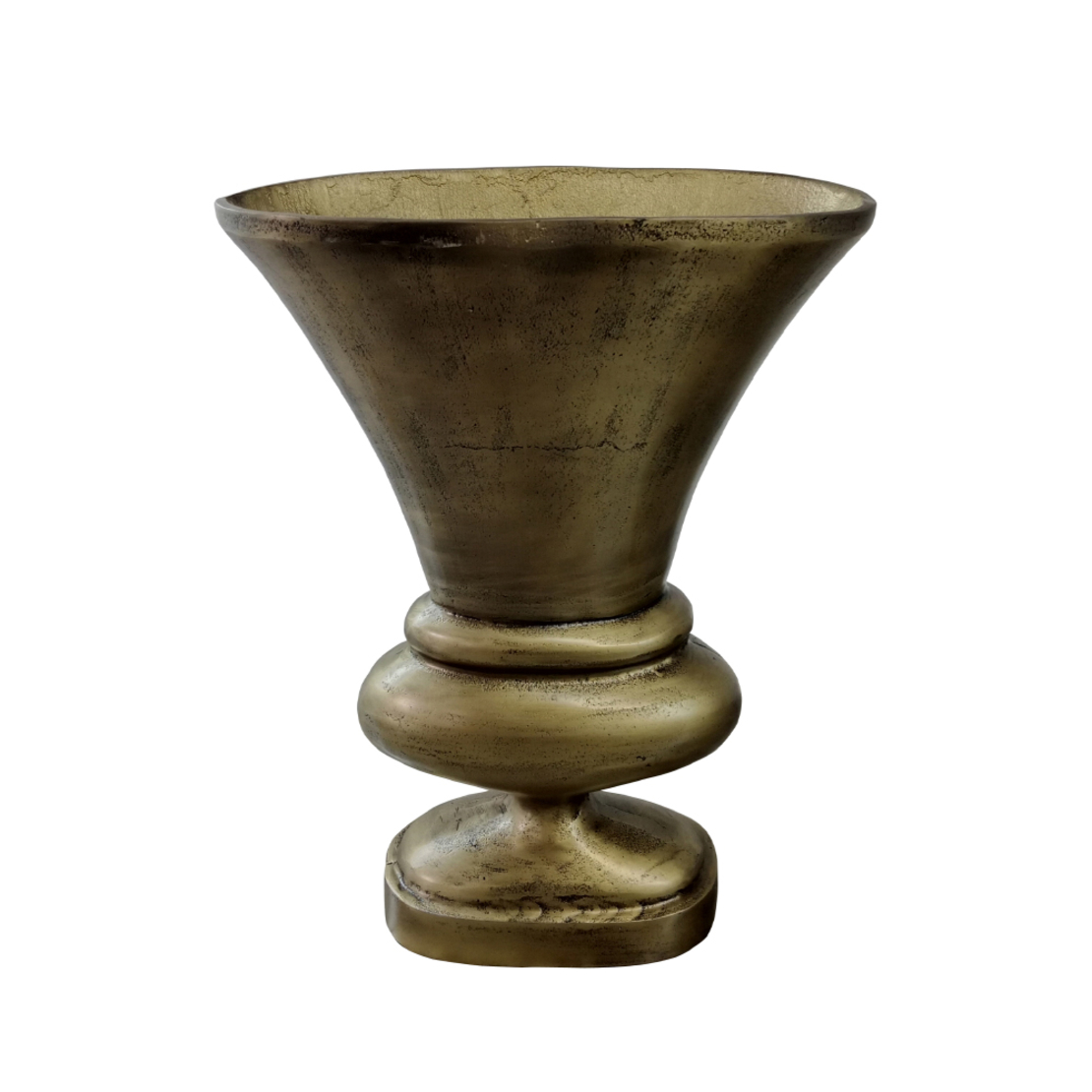 MUT VASE ALUMINIUM GOLD ANTIQUE 32x16xH46cm IN
