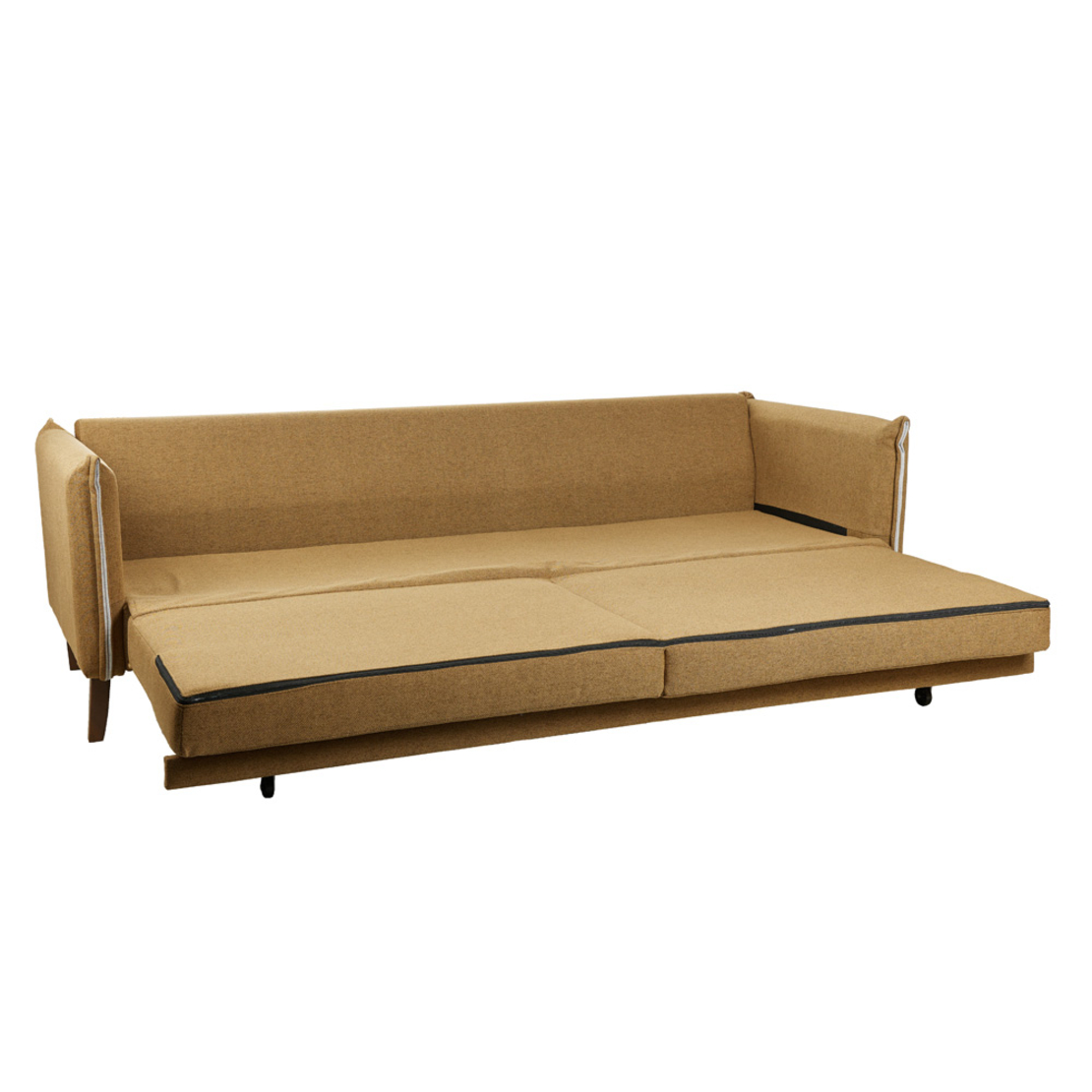 COMMODO SOFA BED 3SEAT EASY CLEAN FABRIC CAMEL BEIGE E1 EU