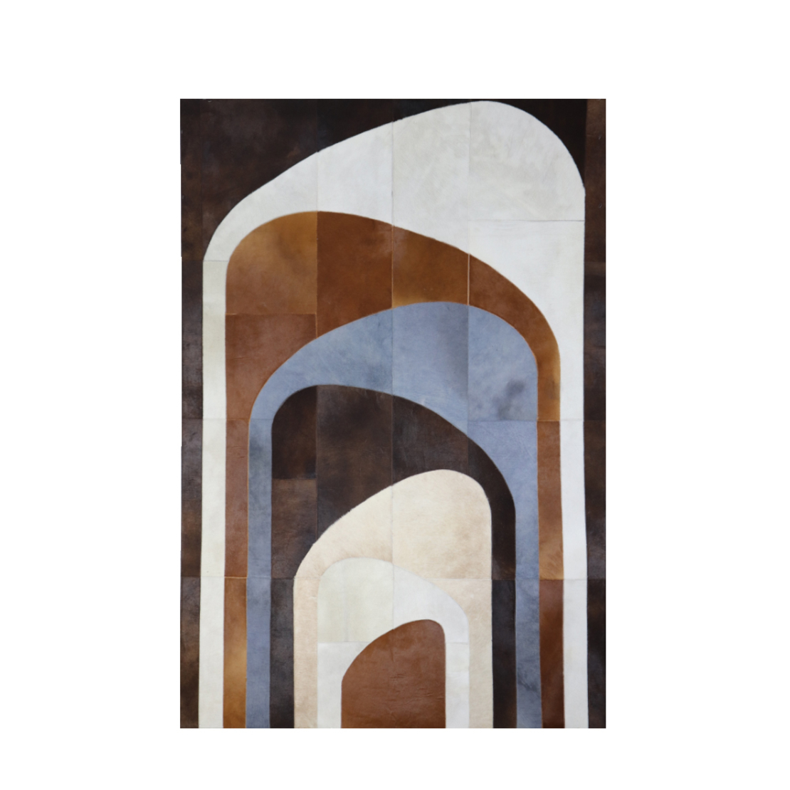 FUTURO CARPET LEATHER WOOL BLACK WHITE BROWN BEIGE