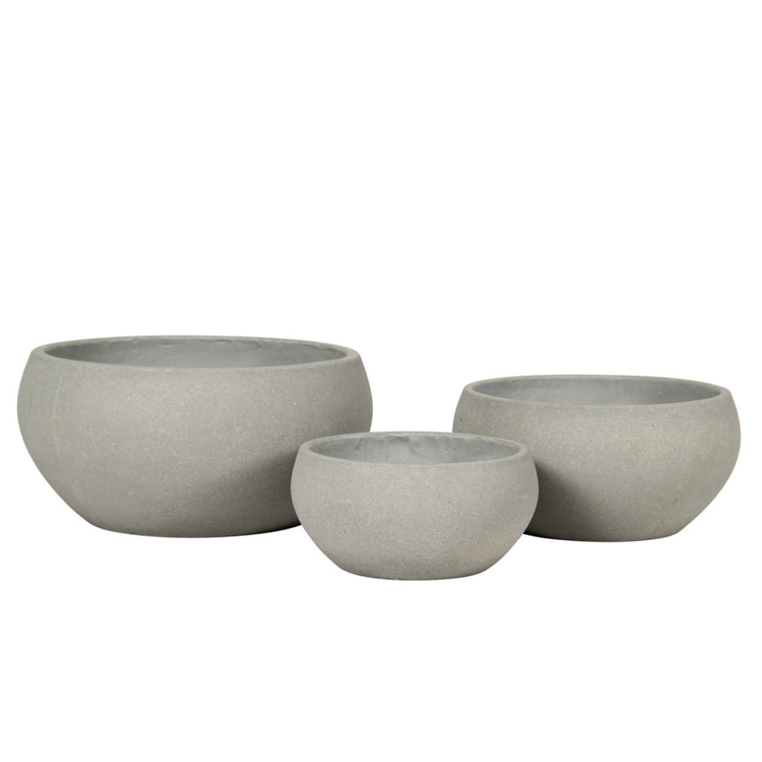 SILENE PLANTER SET 3PCS CONCRETE GREY 50x50xH24,5c