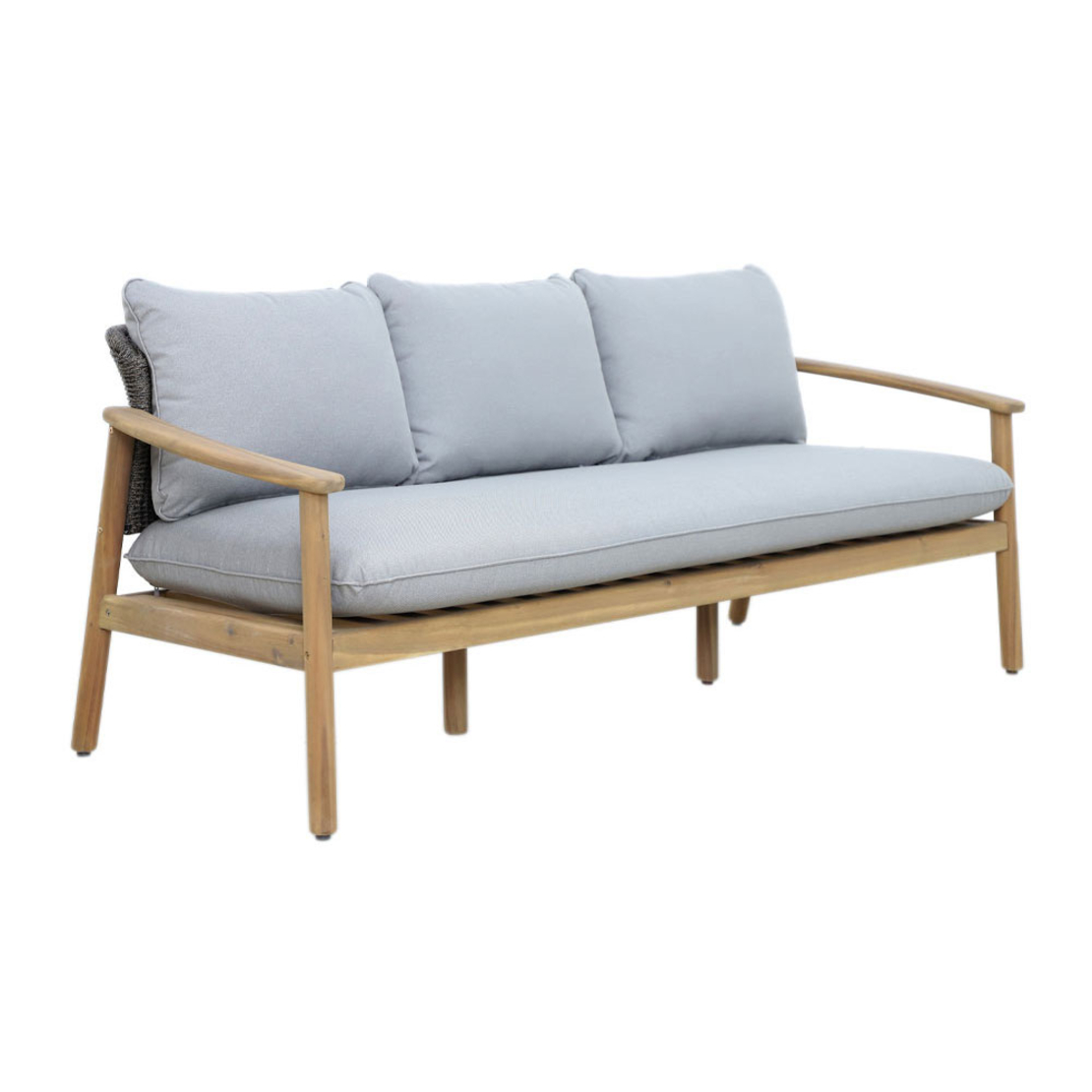 FREELAND LOUNGE SET 1+2+1 WOOD ACACIA NATURAL GREY