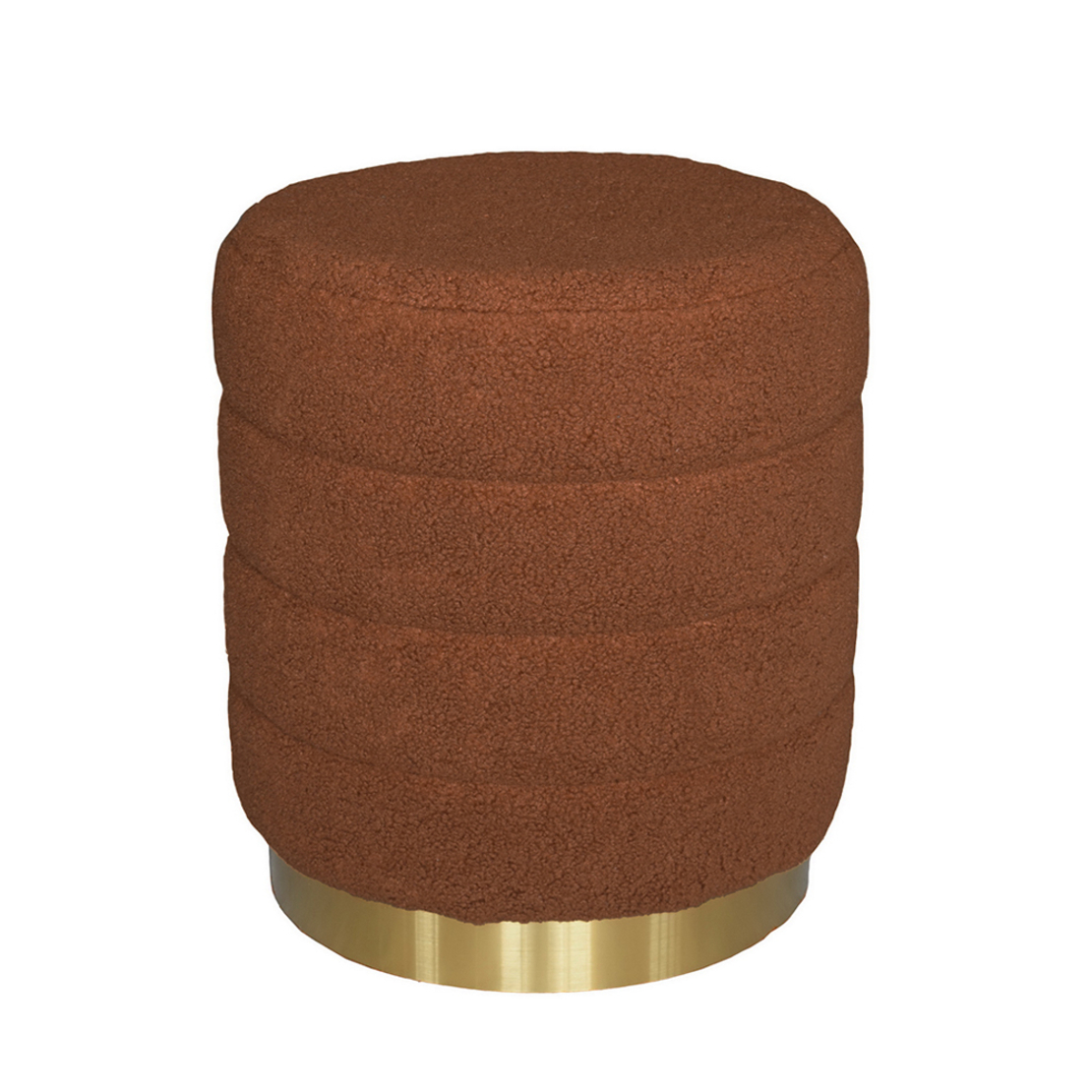 MOMO STOOL FABRIC TERRACOTTA STAINLESS STEEL GOLD PRC