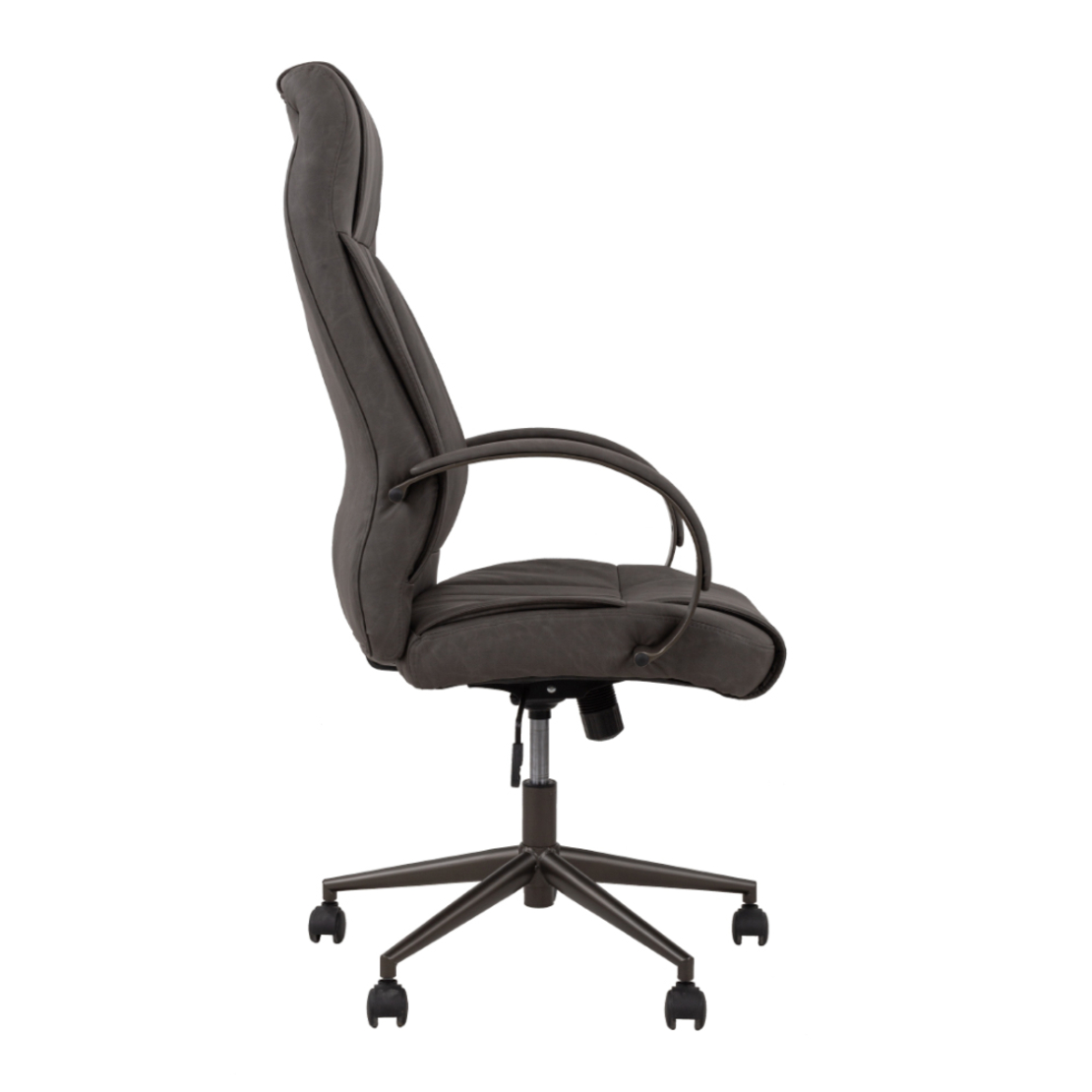 BOSS CHAIR DESK FABRIC BLACK GUNMETAL 63x68xH126cm PRC