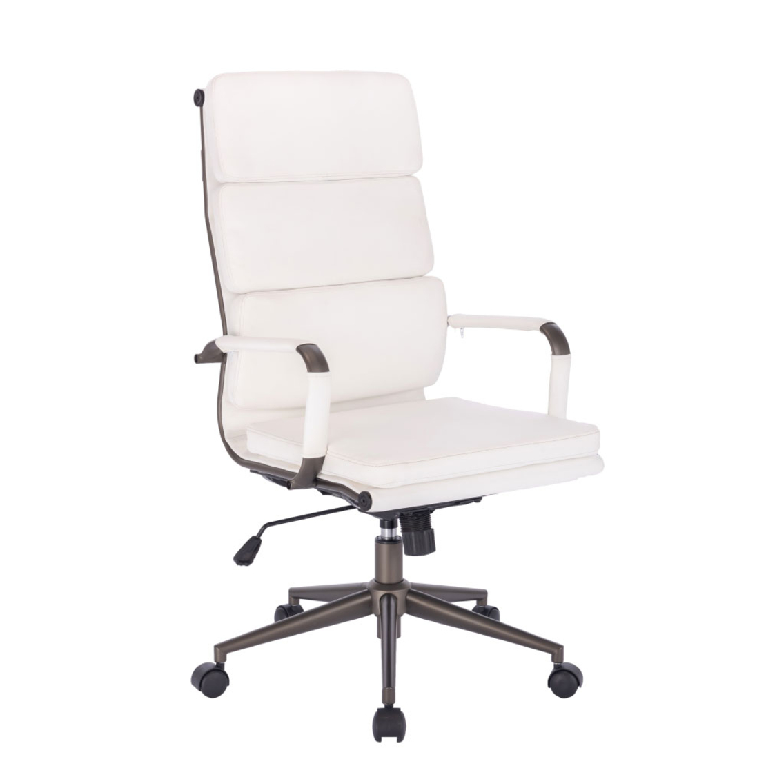 LINE CHAIR DESK FABRIC WHITE GUNMETAL 55,5x63,5xH117cm PRC