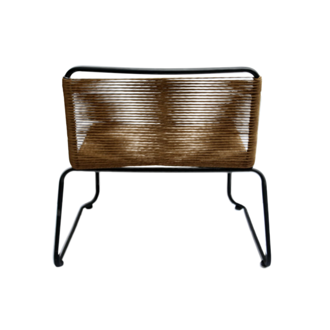 CORD ARMCHAIR PE IMITATED GRASS WOVEN NATURAL BLACK 73x64xH71cm PRC