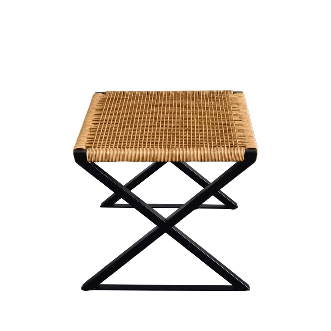 ATLAS LUGGAGE RACK PE RATTAN NATURAL METAL PRC