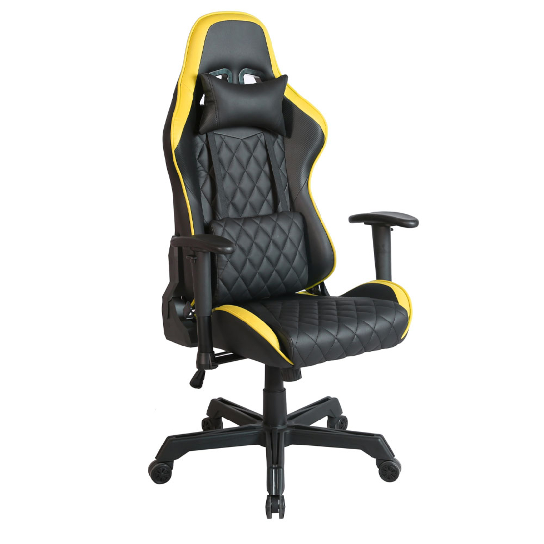 RANGER GAMING CHAIR DESK FABRIC BLACK NYLON YELLOW METAL 52x74xH138cm PRC