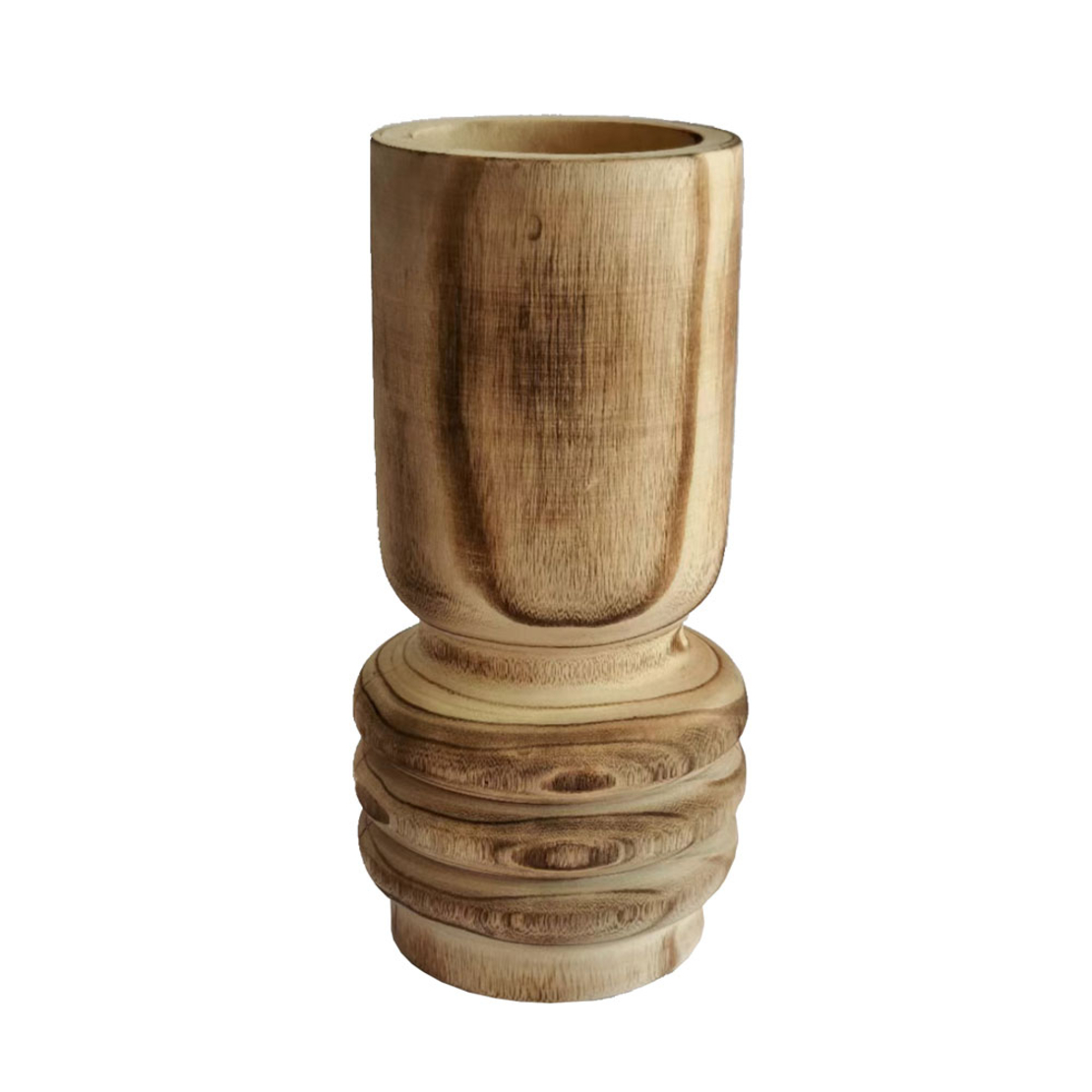 KENGO VASE WOOD NATURAL 16x16xH34cm PRC