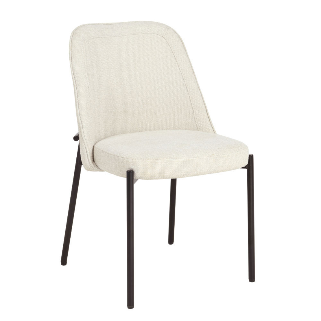LUJO CHAIR FABRIC BEIGE METAL BLACK MAT E1 PRC
