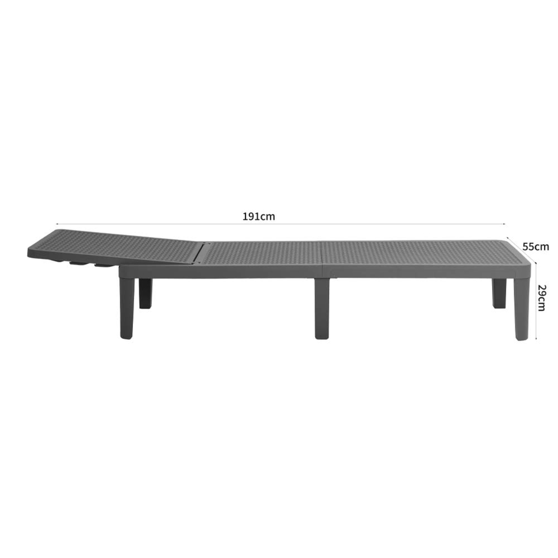 SEAGULL SUNBED PP TERRAZZO 191x55x29 PRC
