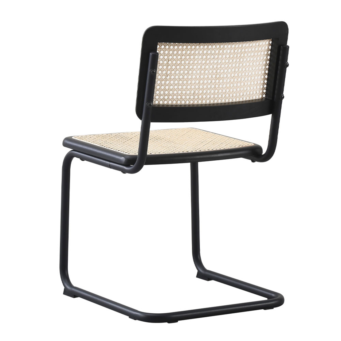 BROYER CHAIR WOOD RUBBERWOOD BLACK RATTAN PRC