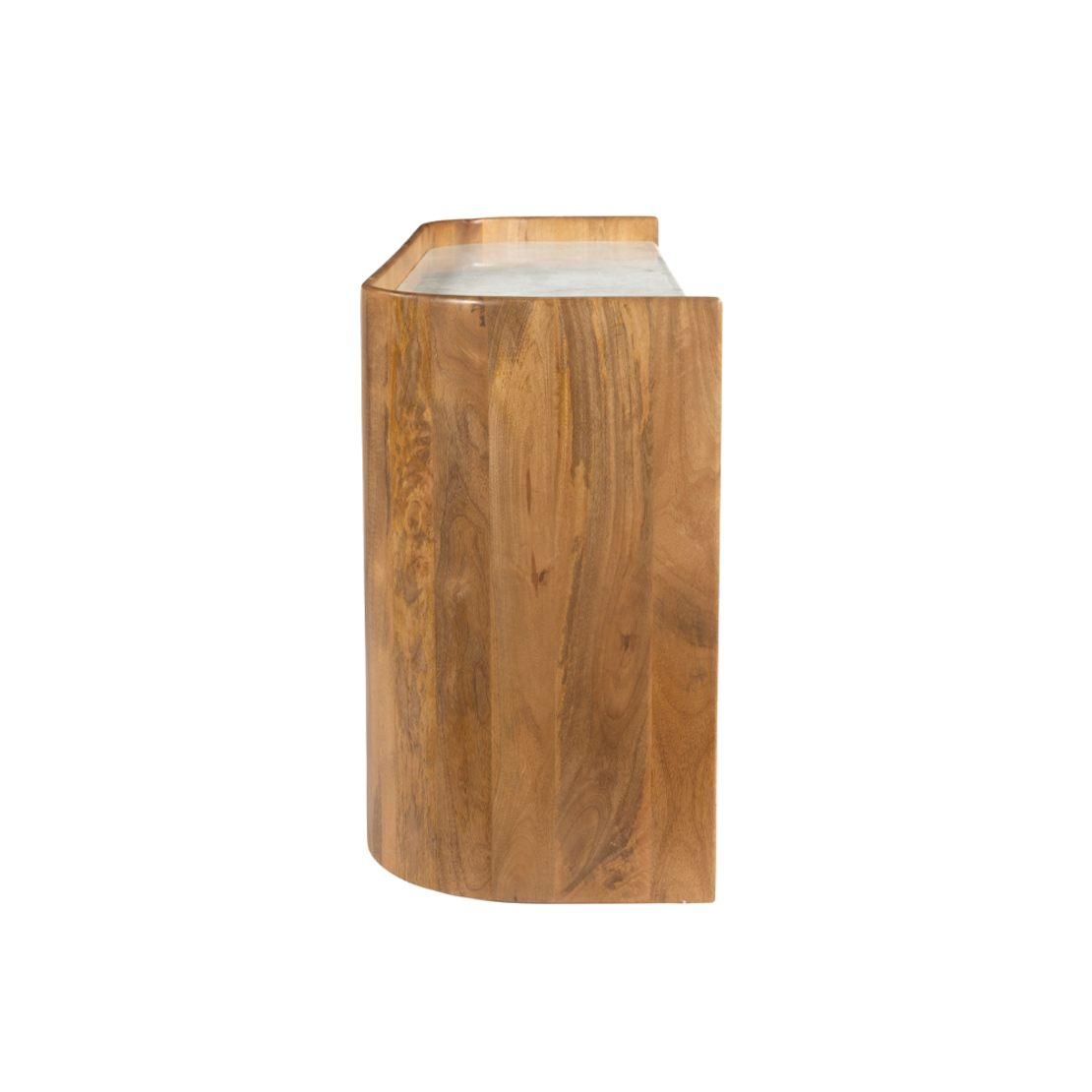 ORGANIC BITTER SIDEBOARD 4DOORS WOOD MANGO WALNUT WHITE MARBLE 165x45x75 IN