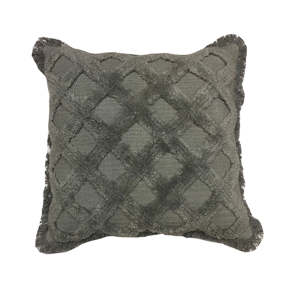 ROMBOS DECOR CUSHION FABRIC GREY 45x45 IN
