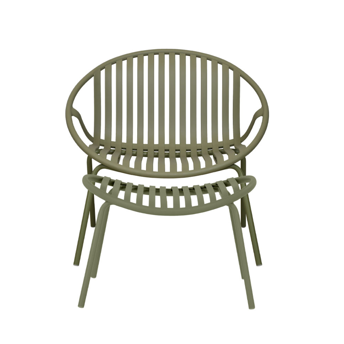 NADIN ARMCHAIR SET 2PCS PP OLIVE GREEN PRC