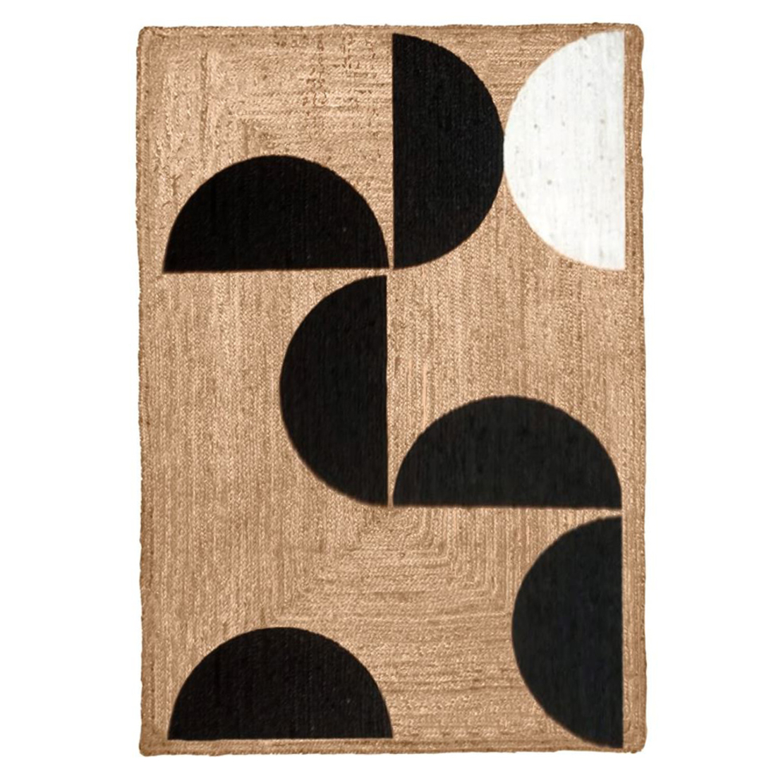 ANISA CARPET NATURAL BLACK WHITE 200x300cm IN