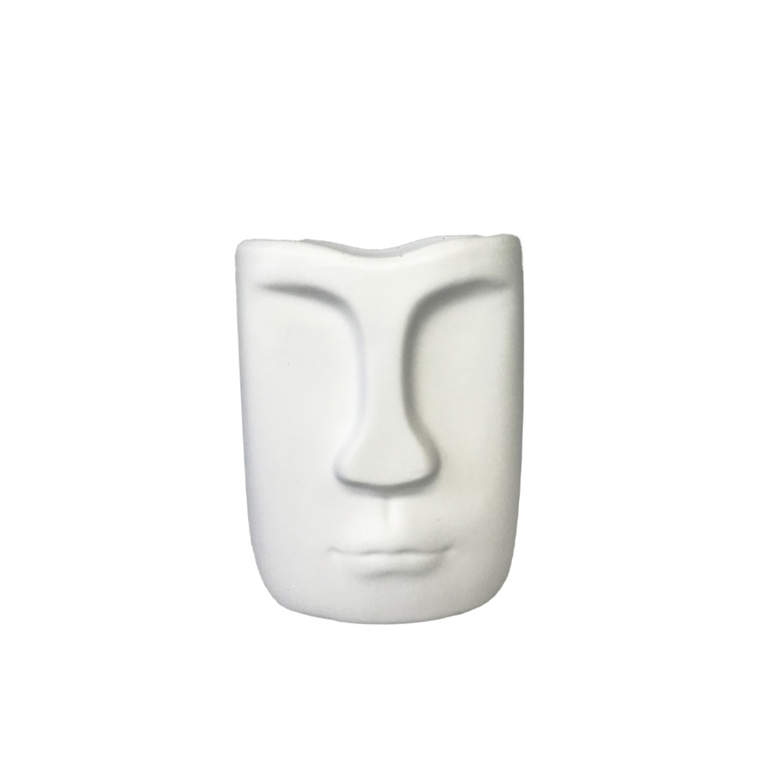 BARIK WHITE PLANTER POLYRESIN WHITE 10x8,5xH13cm P